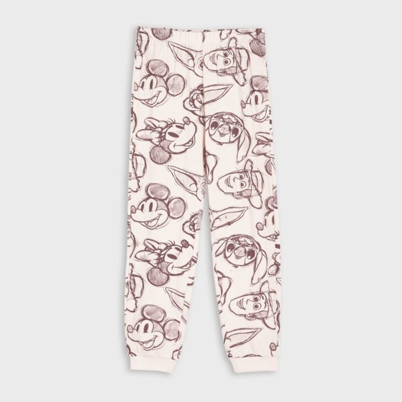 NWT Disney 100 Mickey Mouse Kids Girls Cotton Pajama Set Pink - Picture 4 of 7